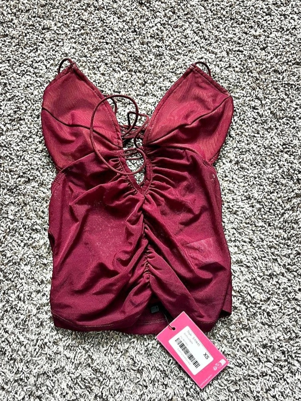 edikted Top in Burgundy Size Xs NWT